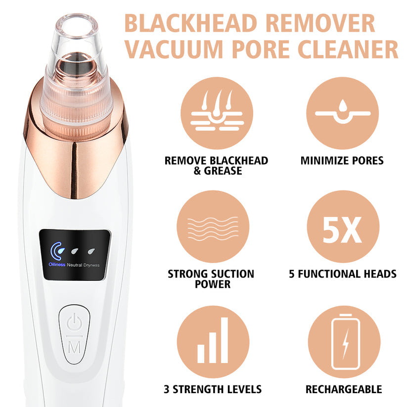 Premium Quality 5 IN 1 Blackheads Remover Vacuum Rechargable